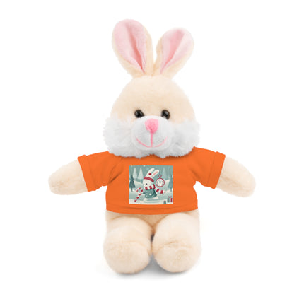 Candy Cane Timekeeper Bunny Stuffed Animals with Tee