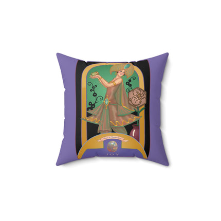 October & Opal, Tourmaline (from the Gem Series) by Sofia Chiostri Spun Polyester Square Pillow
