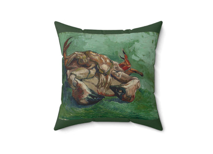 Crab on its Back by Vincent Van Gogh Spun Polyester Square Pillow