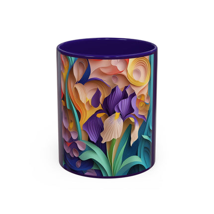 The Elegant Iris Flower Colorful Mugs (11oz, 15oz)