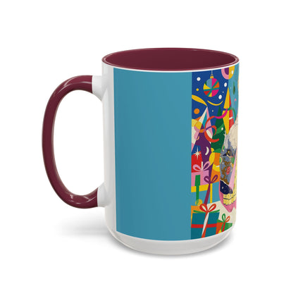 🎀✨ The Christmas Court Of Joy Colorful Mug – Art Deco Holiday Fantasy
