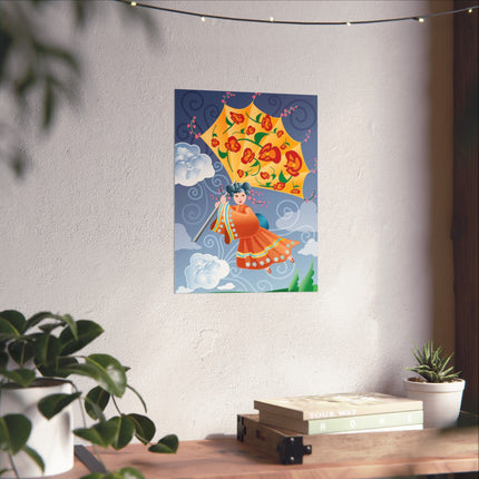 Flight of Blossoms Premium Matte Vertical Posters