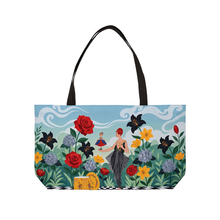 🌹🎭 The Lady Of The Little Dancer Weekender Tote Bag – Art Deco Floral Fantasy
