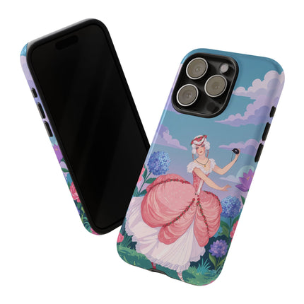 🎭🌸 The Lady Of The Secret Masquerade Phone Case – Art Deco Garden Fantasy