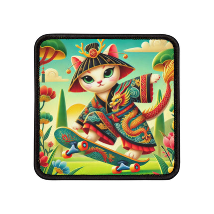 Dragon Dance on Wheels Iron-On Patches