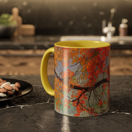 Autumn leaves by Edward Okuń Colorful Mugs (11oz, 15oz)