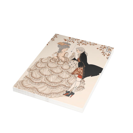 🎭🌸 Gallant Pretense Postcards With Envelopes – Romantic Art Deco Elegance
