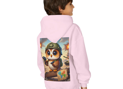 Owl on the Front Lines Youth Heavy Blend Hooded Sweatshirt