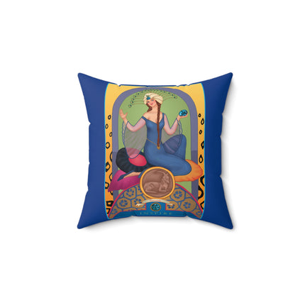 December & Tanzanite (from the Gem Series) by Sofia Chiostri Spun Polyester Square Pillow