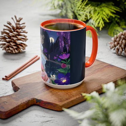 The Moonlit Garden Serenade Colorful Mugs – Art Deco Musical Elegance