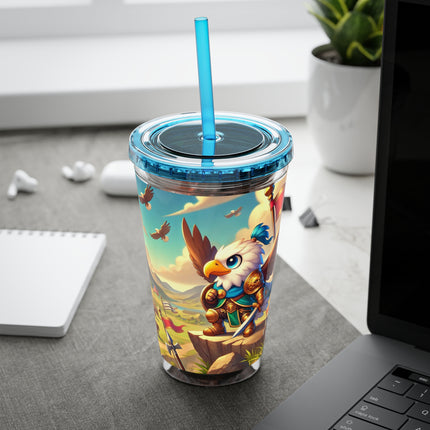 Watchful Guardian Sunsplash Tumbler with Straw, 16oz