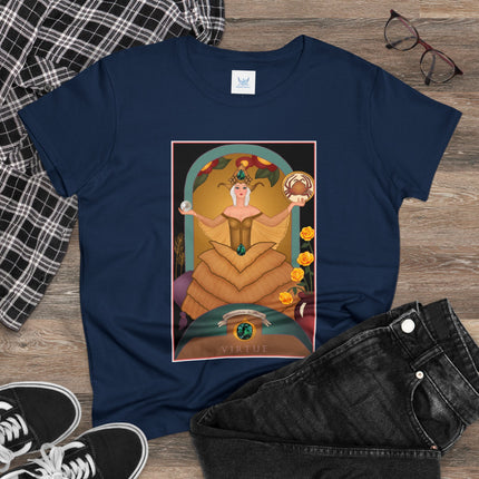 June & Pearl, Alexandrite (from the Gem Series) by Sofia Chiostri Women's Midweight Cotton Tee
