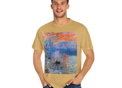 Sunrise by Claude Monet Unisex Garment-Dyed T-shirt