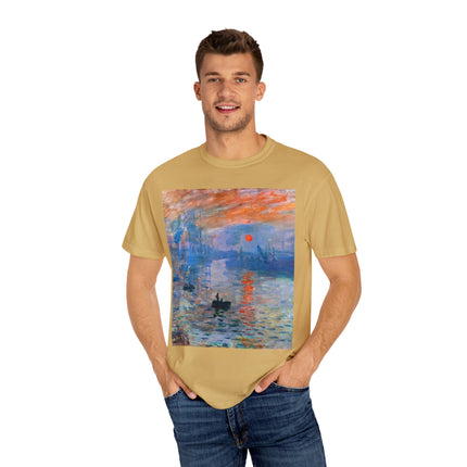 Sunrise by Claude Monet Unisex Garment-Dyed T-shirt