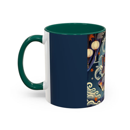 Skeleton Kabuki Performer Colorful Mugs (11oz, 15oz)