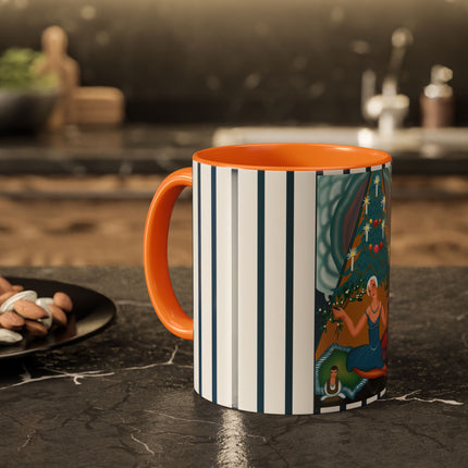 Art Deco Christmas Elegance Colorful Mugs (11oz, 15oz)
