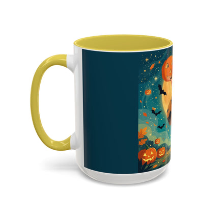 🦇🎃 The Witch Of Batwing Pumpkin Hollow Colorful Mug – Moonlit Halloween Charm