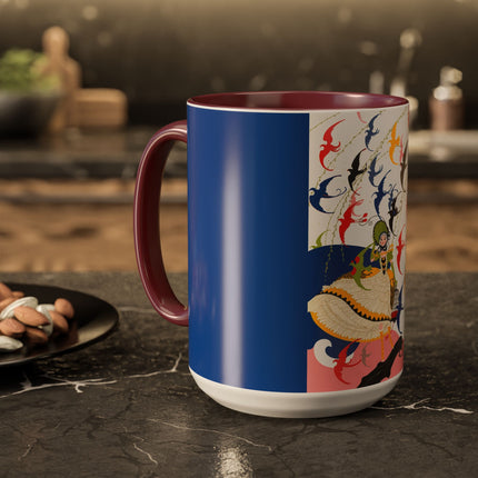 Flight of the Songbirds Colorful Mugs – Theatrical Whimsy & Colorful Harmony