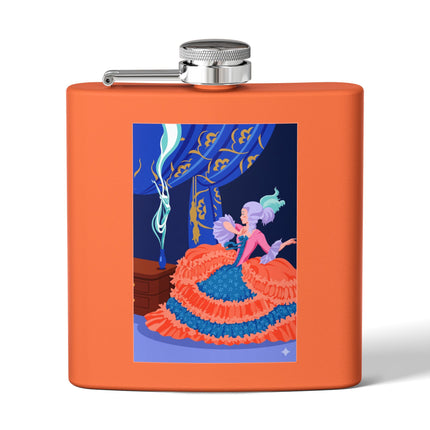 Rococo Stage Siren Flask – Theatrical Grace & Elegant Drama