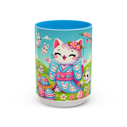 Springtime Kitten’s Easter Joy Colorful Mugs (11oz, 15oz)