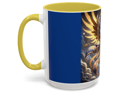 Valkyrie Descending Through Storm Colorful Mugs (11oz, 15oz)