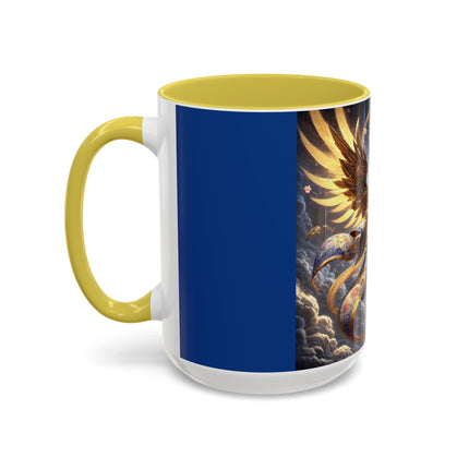 Valkyrie Descending Through Storm Colorful Mugs (11oz, 15oz)