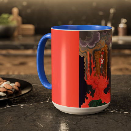 The Firebird's Awakening Colorful Mug (11oz, 15oz) – Ballet Fantasy, Mythic Fire & Art Deco Drama