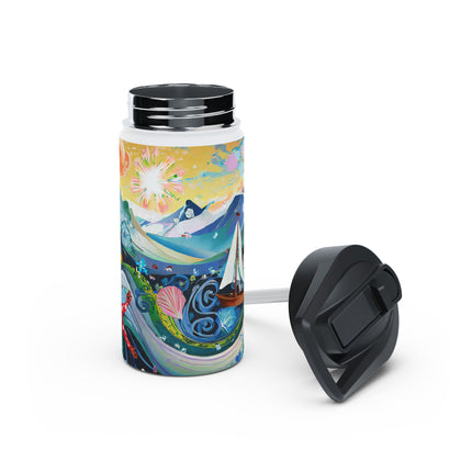 Nautical Patterns Stainless Steel Water Bottle
