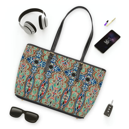 Arabian Ornament by Elizabeth A. Nedwill PU Leather Shoulder Bag