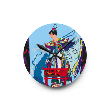 A Visual Journey by Umberto Brunelleschi Acrylic Wall Clock, Round and Square
