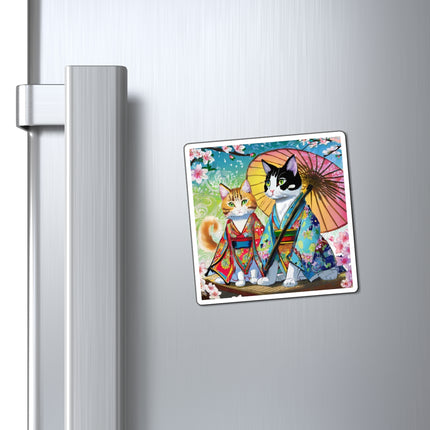 Kimono Kitties Magnet (3 Sizes)