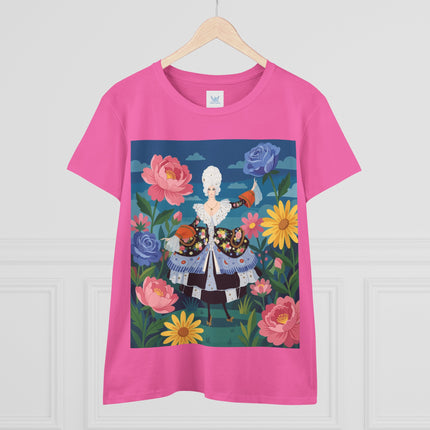 🌸👑 The Duchess Of The Enchanted Garden Cotton Tee – Art Deco Floral Elegance