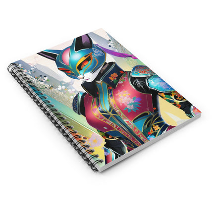 Cyberpunk Chic Spiral Notebook - Ruled Line