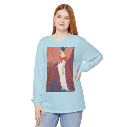 L’Entracte by Georges Lepape Garment-dyed Long Sleeve T-Shirt