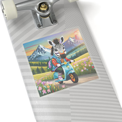 Stripes on Wheels Kiss-Cut Stickers (4 Sizes)