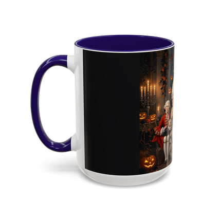 🌙🎃 The Moonlit Pumpkin Parlor Colorful Mug – Elegant Halloween Charm