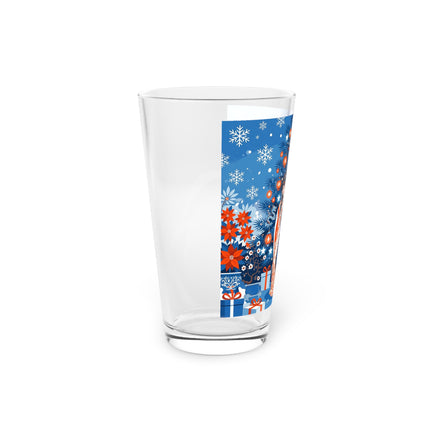 🎋❄️ The Winter Lantern Celebration Pint Glass – Elegant Asian Christmas Fantasy