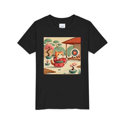 Archer Kitten in the Zen Garden Youth Short Sleeve Tee