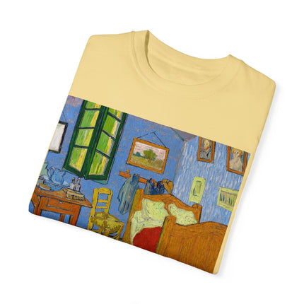 The Bedroom by Vincent van Gogh Unisex Garment-Dyed T-shirt