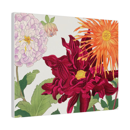 Radiant Dahlias by Tanigami Kônan – Japanese Botanical Splendor