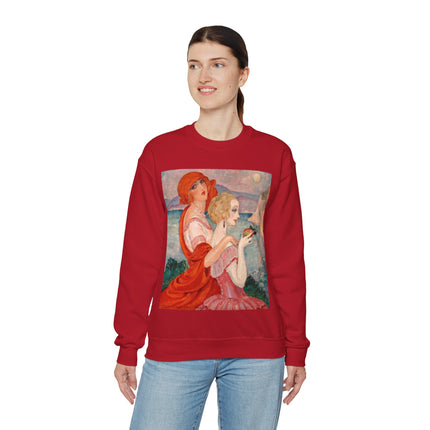 Sur la Route d'Anacapri by Gerda Wegener Heavy Blend™ Crewneck Sweatshirt