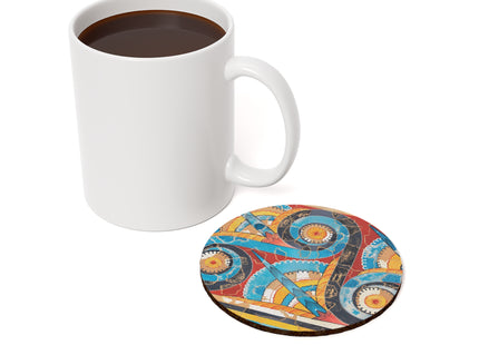 Reproduction of S-Spiral Frieze by Emile Gilliéron Cork Back Coaster