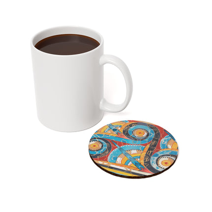 Reproduction of S-Spiral Frieze by Emile Gilliéron Cork Back Coaster