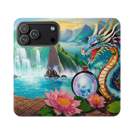🐉💎 Wisdom's Guardian Flip Case – Dragon's Embrace & Eternal Wisdom