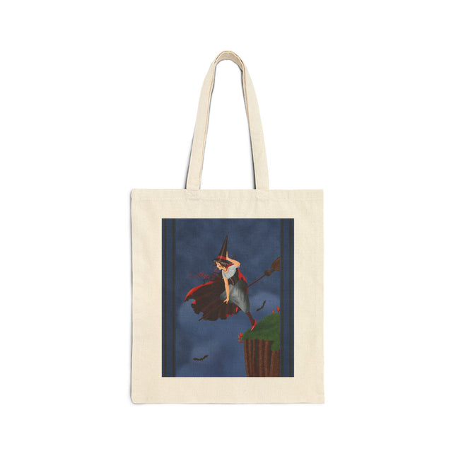 The Enchanted Witch Cotton Canvas Tote Bag