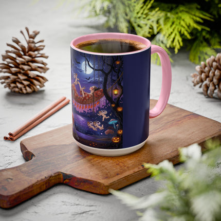 🌙🎃 Moonlit Mischief In The Pumpkin Grove Colorful Mug – Whimsical Halloween Fantasy