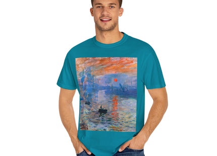 Sunrise by Claude Monet Unisex Garment-Dyed T-shirt