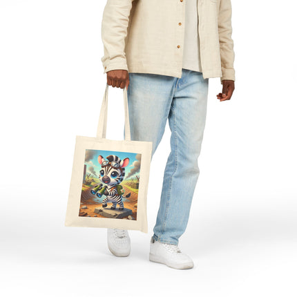 The Zebra Lookout Cotton Canvas Tote Bag – Adventure, Curiosity & Explorer Spirit