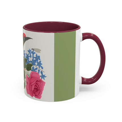 Woodpecker & Rose Colorful Mugs – Vibrant Spring & Bold Beauty