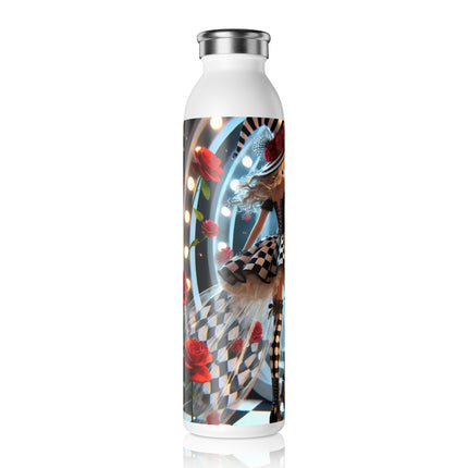 Halloween Witch Through the Mirror Slim Water Bottle